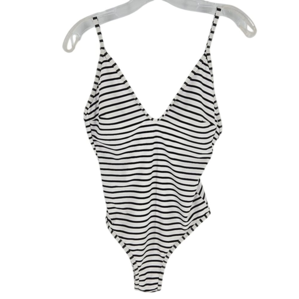 Cupshe Lasting Appeal Stripe One Piece Swimsuit Nautical Striped Bathing Suit S